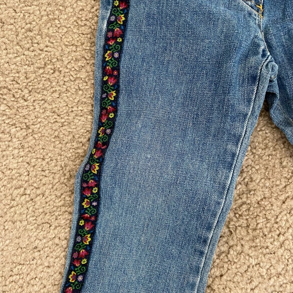 Girls Hanna Andersson Patch Jeans 3T 100 - Picture 2 of 5